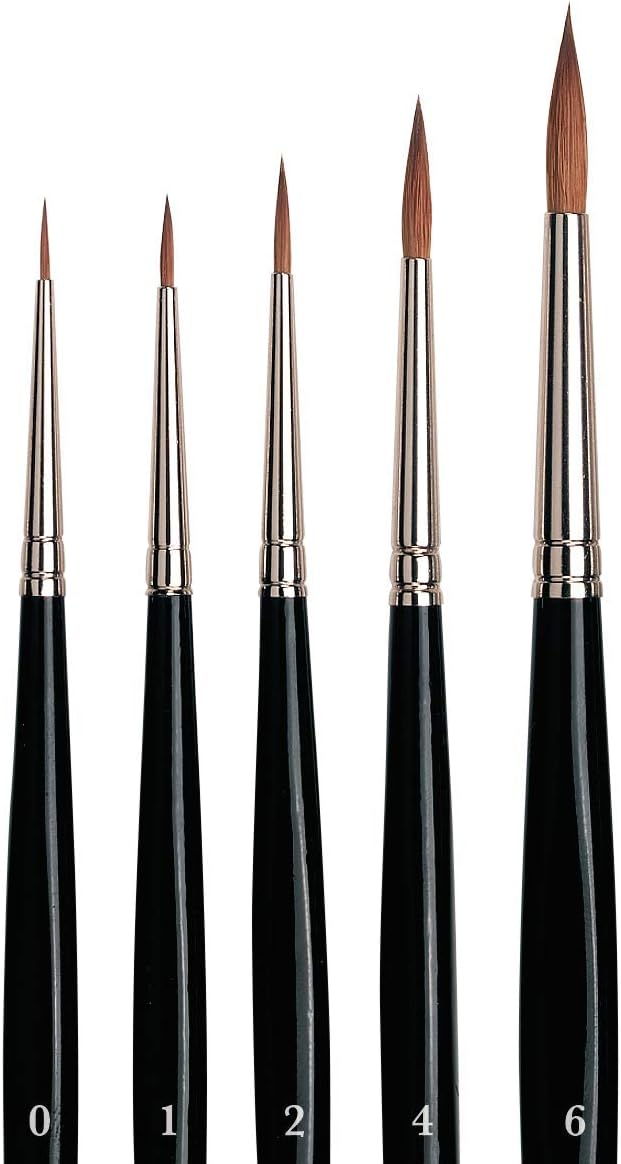 da Vinci Brushes 5359 da Vinci Watercolor Russian Red Sable 5359-5 Brush Set-Includes Series 36 Sizes 0